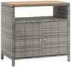 COSTWAY Garten-Geräteschrank, BxT: 90x53 cm, outdoor, Holz & Rattan, wetterfest, 90x53x86cm Bild 1