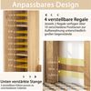 Toilettenschrank mit 2 Offenen Fächern & 4 Verstellbaren Regalen Bad Überbauschrank Natur Bild 5