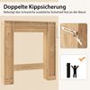 Toilettenschrank mit 2 Offenen Fächern & 4 Verstellbaren Regalen Bad Überbauschrank Natur Bild 4
