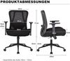 Ergonomischer Bürostuhl bis 230KG Wippfunktion Schwarz 73 x 69 x 93 cm Bild 3