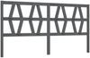 Kopfteil, Bettkopfteil, Minimalistisch Grau 206x4x100 cm Massivholz Kiefer Bild 1