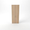 Rheinland Möbel Flügeltürenschrank Cabino 80×42×216 cm – abschließbarer Aktenschrank 6OH in Weiß/Eiche mit 110° Drehtüren & Metallgriff Bild 3