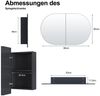 radelldar Spiegelschrank Bad mit Spiegel, 5 Fächer, hängend, 96 x 12 x 60 cm (1-St) Badschrank modern mit 3 festen Einlegeböden für Badezimmer Bild 2