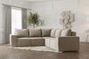 Ecksofa Designersofa ESTELLE in Stoff Poso Beige Seite Universal Bild 2