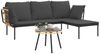 vidaXL 3-tlg. Garten-Lounge-Set mit Kissen Dunkelgrau Poly Rattan 364109 Bild 4