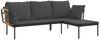 vidaXL 3-tlg. Garten-Lounge-Set mit Kissen Dunkelgrau Poly Rattan 364109 Bild 5
