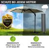 BRAST Alu Sonnenschirm Ampelschirm Ø300cm Beige Schützhülle UV-Schutz 50+ wasserabweisend drehbar & höhenverstellbar Bild 4