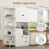 Eckschrank mit 3 Schränken & 2 Schubladen, 104x35x155 cm, Weiß Bild 3