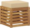 vidaXL Outdoor Hocker Bank Massivholz Akazie Natur 900679 Bild 2