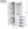 MODFU Kleiderschrank eintüriges Design (Schrank mit 4 Schubladen und offenem Kleiderbereich, 70 × 40 × 170 cm) Bild 4