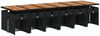vidaXL 13-tlg. Garten-Essgruppe mit Kissen Schwarz Poly Rattan 3277898 Bild 3