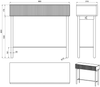 Selsey 'Nolie' Konsolentisch mit Schublade, Holzoptik Esche schwarz, ca. 80 x 90 x 32 cm Bild 5