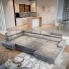 Masseno Ecksofa SIENA mit Schlaffunktion U-Form, Sofa mit Bettkasten Bild 4