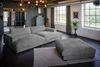 KAWOLA Big Sofa MADELINE Cord grau mit Hocker und 4 Zierkissen 85 x 170 x 290 cm Bild 2