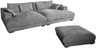 KAWOLA Big Sofa MADELINE Cord grau mit Hocker und 4 Zierkissen 85 x 170 x 290 cm Bild 3
