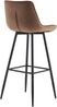 Barhocker SYDNEY - Braun, Samt Barhocker mit Lehne Barstuhl Tresenhocker Tresenstuhl Kneipenhocker Kneipenstuhl Bild 3