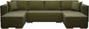 AX LIVING Grün Ecksofa mit Schlaffunktion U-Form Vinoria 327 cm Bild 2