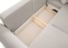 Selsey 'Olido' - L-Form Eckschlafsofa mit Bettkasten, graubeiger Velours Bild 5