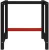 vidaXL Werkbankgestell Metall 80x57x79 cm Schwarz und Rot 147927 Bild 2
