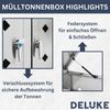 1er Mülltonnenbox SOGI Edelstahl 69x115x77,5cm silber Mülltonnenverkleidung für 1 Tonne 240L Müllbox aus Metall Mülltonnenschutz Mülltonnendach Bild 4