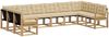 vidaXL Outdoor-Sofagarnitur mit Kissen 10 pcs Weiß und Beige 3389911 Bild 2
