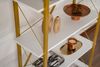 Bücherregal, 'Elysian', 180 x 33,5 x 90, Weiß, Gold Bild 4