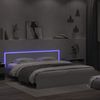 vidaXL Bettgestell mit Kopfteil und LED-Beleuchtung Weiß 200x200 cm 3207581 Bild 4
