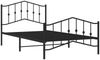 vidaXL Bettgestell mit Kopf- und Fußteil Metall Schwarz 100x200 cm 373802 Bild 4