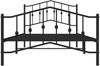 vidaXL Bettgestell mit Kopf- und Fußteil Metall Schwarz 100x200 cm 373802 Bild 5