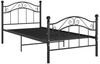 vidaXL Metallbett, 100x200 cm, Schwarz Bild 2