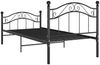vidaXL Metallbett, 100x200 cm, Schwarz Bild 5
