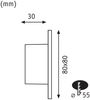 Paulmann 93094 Wandeinbauleuchte LED Edge 80x5 mm Schwarz 2700K Bild 4