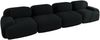 Modulares Ecksofa aus Cordstoff, rahmenlos, frei kombinierbar, 388 x 103 x 75 cm, schwarz Bild 5