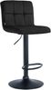CLP Barhocker Peru Samtbezug höhenverstellbar drehbar mit Rückenlehne,schwarz schwarz Bild 1
