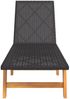 vidaXL Sonnenliegen 2 Stk. Schwarz Braun Poly Rattan Massivholz Akazie 319728 Bild 5