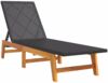 vidaXL Sonnenliegen 2 Stk. Schwarz Braun Poly Rattan Massivholz Akazie 319728 Bild 3