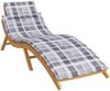 vidaXL Sonnenliegen-Auflage, Oxford-Gewebe grau Karomuster, 186 x 58 x 3 cm Bild 3