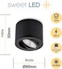 Sweet LED LED Aufbaustrahler 6er Set flache LED Aufbauspots - rund & schwenkbar, 5 W, 230V, LED wechselbar, Warmweiß, LED Deckenlampe, Deckenspot, Deckenstrahler Bild 3