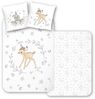 MTOnlinehandel Kinderbettwäsche "Stars" Bambi & Klopfer, Biber/ Flanell in 135x200 + 80x80 cm, Disney, 100% Baumwolle, 2 teilig, kuschelig weich für Herbst und Winter, Jungen und Mädchen, Sterne Bild 3