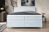 Boxspringbett Celina - Strukturstoff - hellgrau - 160x200 cm Bild 3