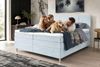 Boxspringbett Celina - Strukturstoff - hellgrau - 160x200 cm Bild 5
