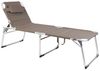 Spetebo Gartenliege XXL Aluminium Gartenliege 200x70 cm - taupe, Stück, 1 St, Sonnenliege, Breite Sonnenliege mit Kopfkissen Bild 2