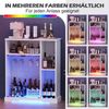 TWSOUL Weinschrank mit LED-Beleuchtung & Glastür– Barschrank mit Weinglashalter, 85,4 × 40 × 110 cm Bild 2