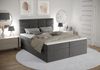 B&B Home 'Kaja' Boxspringbett mit Bettkasten, Samt, Dunkelgrau, 160x200 cm Bild 2