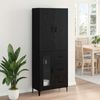 vidaXL Highboard Schwarz Eichen-Optik 69,5 x 34 x 180 cm Holzwerkstoff 3416237 Bild 4