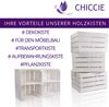 CHICCIE Holzkiste Langes Regal Weiß 50x40x30cm - Kisten Weinkiste (3 St) Bild 4