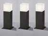 LED Sockelleuchte 3er Set in Anthrazit Höhe 30cm IP44 - Außenleuchte Wegeleuchte Bild 3
