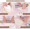 YMQHBS Backmatte 70x50 cm Backmatte aus Silikon für Plätzchen Pizza Teig Brot Fondant, Silikon (packung, 1-tlg, Backmatte), Silikon-Ausrollmatte für Teig Bild 2