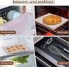YMQHBS Backmatte 70x50 cm Backmatte aus Silikon für Plätzchen Pizza Teig Brot Fondant, Silikon (packung, 1-tlg, Backmatte), Silikon-Ausrollmatte für Teig Bild 4