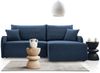 Selsey 'Netarro' Ecksofa mit Schlaffunktion, Bettkasten und Chenille-Bezug, marineblau, rechts Bild 2
